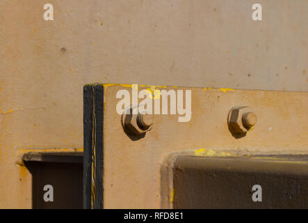 Large steel nut Stock Photo