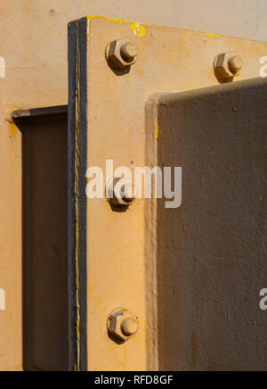 Large steel nut Stock Photo