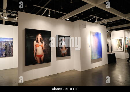 Los Angeles, CA/USA - 1/24/2019: The LA Art Show at Los Angeles Convention Center which is the The Most Comprehensive International Contemporary Art S Stock Photo