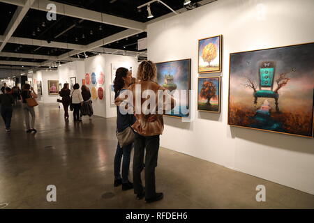 Los Angeles, CA/USA - 1/24/2019: The LA Art Show at Los Angeles Convention Center which is the The Most Comprehensive International Contemporary Art S Stock Photo