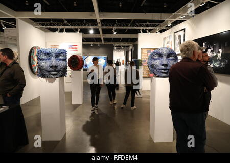 Los Angeles, CA/USA - 1/24/2019: The LA Art Show at Los Angeles Convention Center which is the The Most Comprehensive International Contemporary Art S Stock Photo