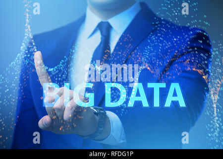 Fintech financial big data concept with analyst Stock Photo