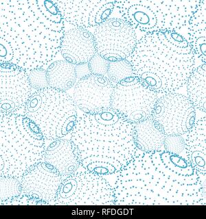 Seamless texture with polygon spheres. 3D. Vector illustration. Stock Vector