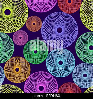Seamless texture with multi-colored circles. Colorful texture with decorative circles. Vector illustration. Stock Vector