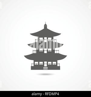 Chinese home icon Stock Vector