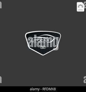 Car automotive logo in simple line graphic design template vector - Vector Stock Vector