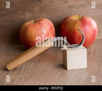 rope and spoon Stock Photo