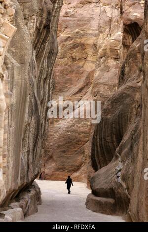 Siq gorge, Petra, Jordan Stock Photo