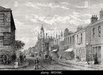 High Street, Portobello, Edinburgh, Scotland, 19th century Stock Photo