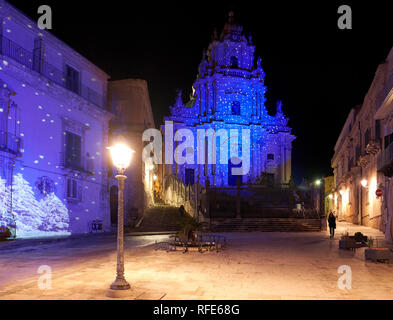 Duomo of San Giorgio (Dome of St. George) Cathedral in Ragusa Ibla Sicily Italy Stock Photo