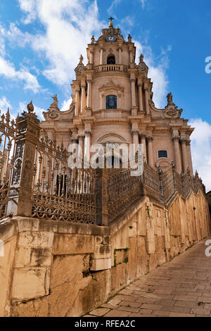 Duomo of San Giorgio (Dome of St. George) Cathedral in Ragusa Ibla Sicily Italy Stock Photo