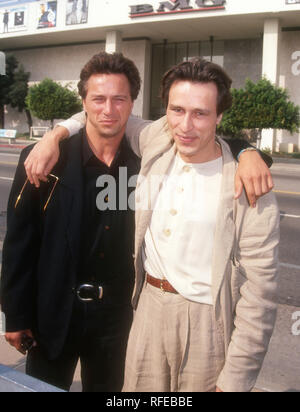 HOLLYWOOD, CA - NOVEMBER 7: Actors/brothers Jeff Wincott and Michael Wincott attend 'The Three Musketeers' Hollywood Premiere on November 7, 1993 at Pacific's Cinerama Dome in Hollywood, California. Photo by Barry King/Alamy Stock Photo Stock Photo