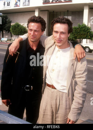 HOLLYWOOD, CA - NOVEMBER 7: Actors/brothers Jeff Wincott and Michael Wincott attend 'The Three Musketeers' Hollywood Premiere on November 7, 1993 at Pacific's Cinerama Dome in Hollywood, California. Photo by Barry King/Alamy Stock Photo Stock Photo