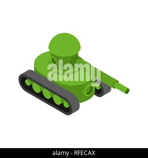 Tank isometric style isolated. War machine vector Stock Vector