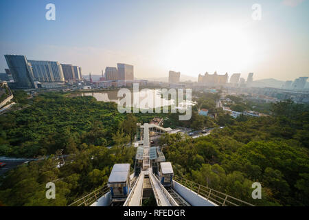 Aerial view of the Venetian Macao from the Grande Hill Stock Photo