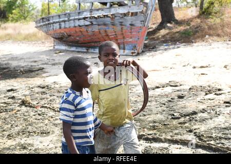 Local children from Ibo Island, Mozambique Stock Photo