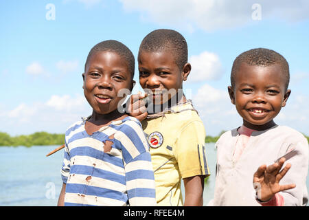 Local children from Ibo Island, Mozambique Stock Photo