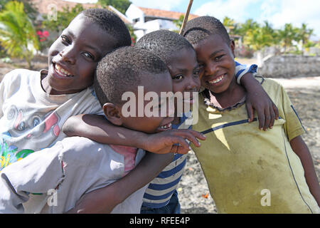 Local children from Ibo Island, Mozambique Stock Photo