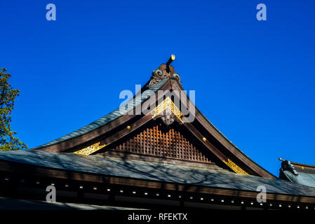 Ise Grand Shrine, Mie Prefecture, Japan: Roof detail Stock Photo