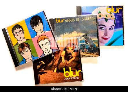 Blur albums on CD Stock Photo