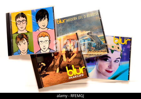 Blur albums on CD Stock Photo