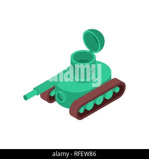 Tank isometric style isolated. War machine vector Stock Vector
