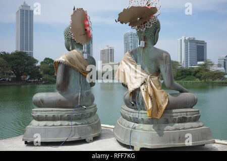Buddha statues in Colombo 1 Stock Photo