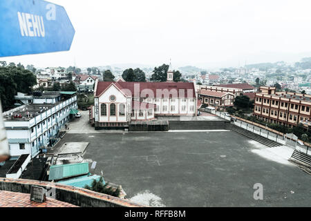 View of Jawaharlal Nehru Stadium (Shillong), is a football stadium in Shillong, Meghalaya, India. mainly for football and hosts the home matches of Sh Stock Photo