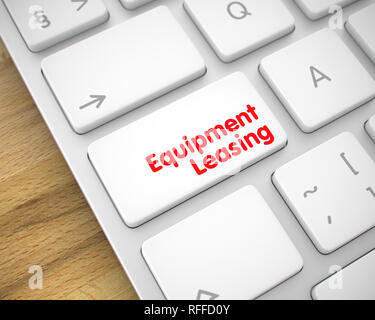 Equipment Leasing - Message on White Keyboard Key. 3D. Stock Photo