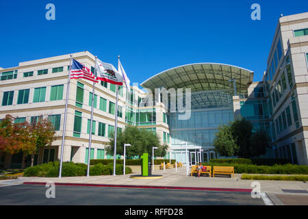 Apple company campus in silicone valley, Infinity loop one Stock Photo ...