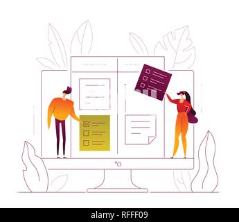 Task management - modern flat design style colorful illustration Stock ...