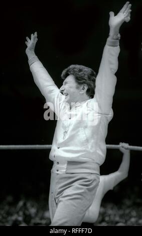 Liberace at Wrestlemania 1 at Madison Square Garden in New York City on March 31, 1985.  Photo By Adam Scull/PHOTOlink/MediaPunch Stock Photo