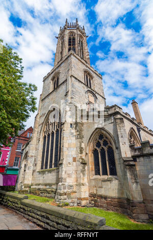 York, England, United Kingdom: Church of All Saints tower Stock Photo