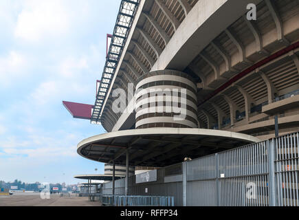 Fragmental view of San Siro stadium. Milan, Italy Stock Photo