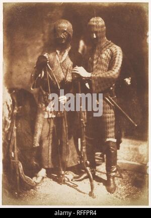 Afghans. Artist: David Octavius Hill (British, Perth, Scotland 1802-1870 Edinburgh, Scotland); Robert  Adamson (British, St. Andrews, Scotland 1821-1848 St. Andrews, Scotland). Person in Photograph: Person in photograph Edward William Lane (British, Hereford 1801-1876 Worthing). Photography Studio: Hill and Adamson (British, active 1843-1848). Date: 1843.  The photographic collaboration between the painter D. O. Hill and the chemist Robert Adamson was a fruitful blending of the men's respective talents. Hill's membership in the Royal Scottish Academy gave the business partners access to a clie Stock Photo