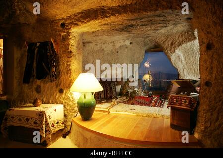 TUR Turkey Cappadocia, Museum Hotel, Sultan Cave Suite, Uchisar Stock Photo