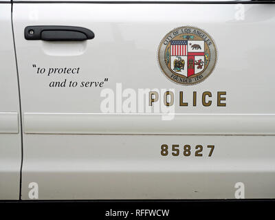 Los Angeles police car logo, Marina del Rey, Los Angeles, California ...