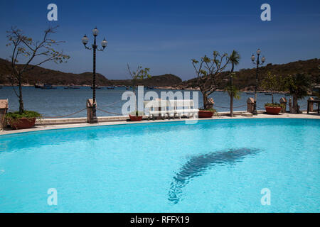 Swimming pool, Vinh Hy Resort, Vinh Hy, Vietnam, Asia Stock Photo