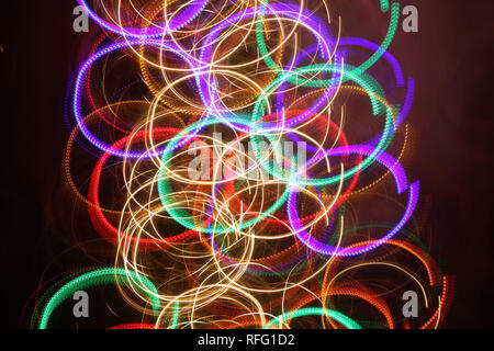 Light painting abstract designs Stock Photo
