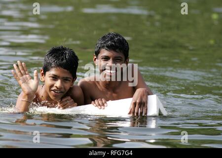 2 Indian boys, The Backwaters, Kerala India Stock Photo - Alamy