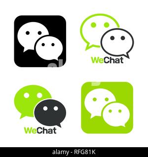 We chat symbol. Web icon comments color. Messenger icon Vector illustration Stock Vector