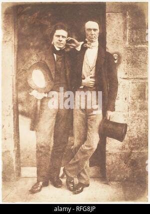 D.O. Hill and W.B. Johnstone. Artist: David Octavius Hill (British, Perth, Scotland 1802-1870 Edinburgh, Scotland); Robert  Adamson (British, St. Andrews, Scotland 1821-1848 St. Andrews, Scotland). Photography Studio: Hill and Adamson (British, active 1843-1848). Date: 1843-47. Museum: Metropolitan Museum of Art, New York, USA. Stock Photo