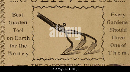 . Annual seed catalog : farm, flower and garden seeds. Nursery stock New York (State) Catalogs; Vegetables Seeds Catalogs; Flowers Seeds Catalogs; Gardening Equipment and supplies Catalogs. THE OSBORNE IMPROyED HAND ....CULTIVATOR.... THE GARDENERS' FRIEND THIS tool may be used as a seeder by opening drill with two shov- els and covering by the shovels by drawing astride the drill rows. We furnish a finder for Cultivator—this protects small plants. Each tool com- bined in one by changing the thumb screw or the position of the Culti- vator, making it either Plow, Hoe or Cultivator. Size of Shov Stock Photo