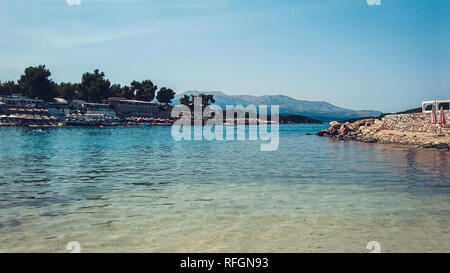 Ksamil beach, Saranda, Albania, Albanian Riviera, beautiful seascape Stock Photo