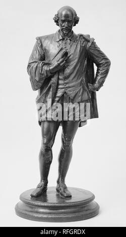 William Shakespeare. Artist: John Quincy Adams Ward (American, Urbana, Ohio 1830-1910 New York). Dimensions: 28 x 11 x 11 in. (71.1 x 27.9 x 27.9 cm). Date: 1870, cast after 1910.  In 1870 Ward produced a small study of William Shakespeare (1564-1616) that was approved by the City of New York for a heroic statue to be installed in Central Park. The over-lifesize finished sculpture, celebrating the 300th anniversary of the poet's birth, was unveiled on May 23, 1872, eight years after the monument's cornerstone was laid. Although there are small differences between the monumental bronze and subs Stock Photo