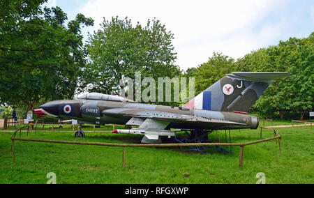 Gloster Javelin FAW.9R at the Norfolk and Suffolk Aviation Museum, Flixton, Suffolk, UK. Stock Photo