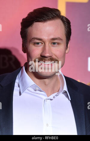 Munich, Deutschland. 25th Jan, 2019. David KROSS (Actor) single image, single motif, portrait, portraits, portrait Bayerischer Filmpreis 2018-Red Carpet, red carpet, 25.01.2019 at the Prinzregententheater in Muenchen. | usage worldwide Credit: dpa/Alamy Live News Stock Photo