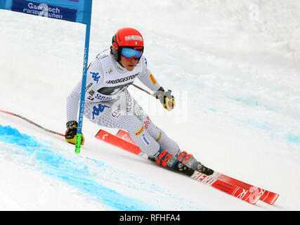 Garmisch Partenkirchen, Germany. 26th Jan, 2019. Alpine Skiing, World Cup, Super G, Ladies. Federica Brignone from Italy in action. Credit: Karl-Josef Hildenbrand/dpa/Alamy Live News Stock Photo