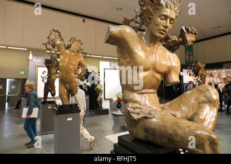 Los Angeles, 1/24/2019: The LA Art Show at Los Angeles Convention Center which is the The Most Comprehensive International Contemporary Art Show in Am Stock Photo