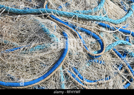 Heap Old Fishing Nets Floats Closeup Stock Photo 148218176